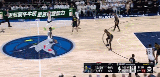 谈球吧😖终于开张！爱德华兹切入上篮打进个人本场首个进球